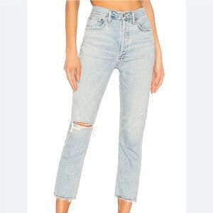 Agolde Men's Light Blue Straight Jeans